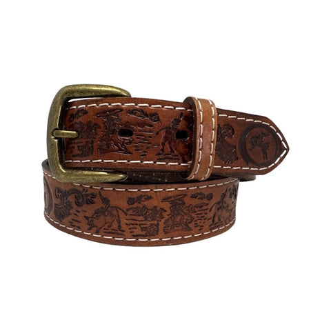 Rodeo Stamped Press Stud Belt